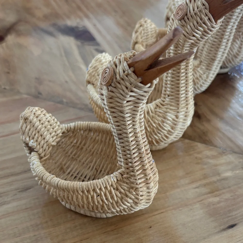 Woven Duck Basket Set - Natural Brown - Picture 4 of 12